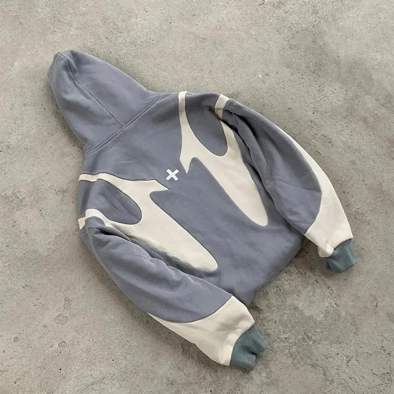 Devil Print Zip Hoodie